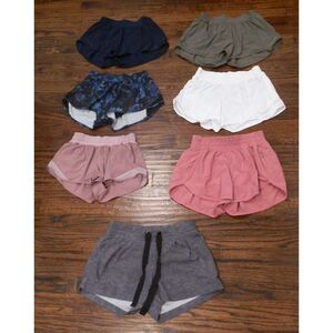 Lululmemon Athletica Hotty Hot Drawstring Shorts Women's Size 4 Lot of 7 READ
